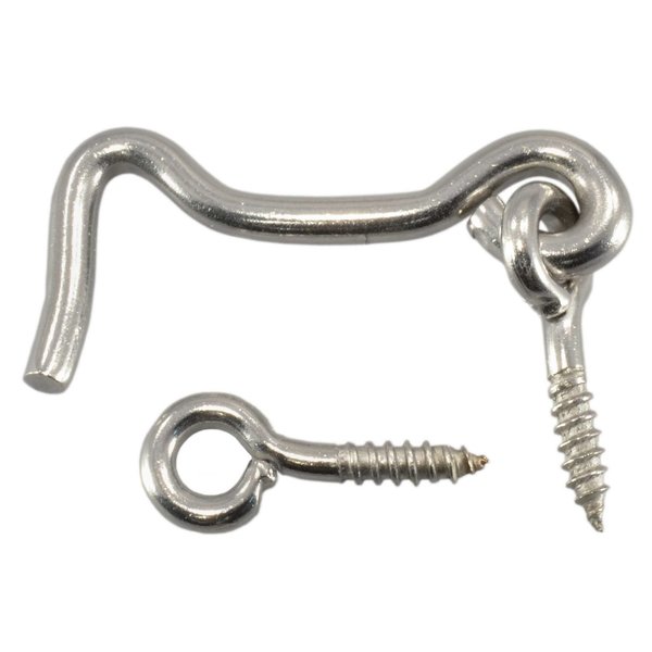 Midwest Fastener 5/32" x 1/8" x 1-1/2" 18-8 Stainless Steel Gate Hooks & Eyes 10PK 32642